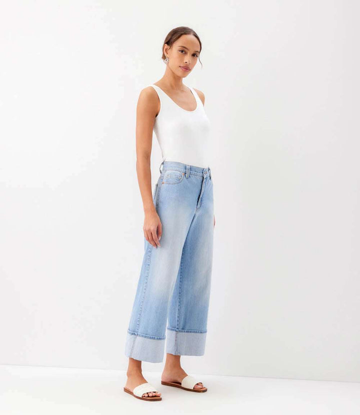 Cuffed Cropped Jeans