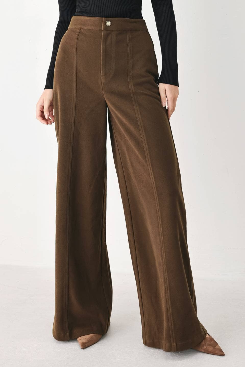 Wide-Leg Knit Pant — Guinevere