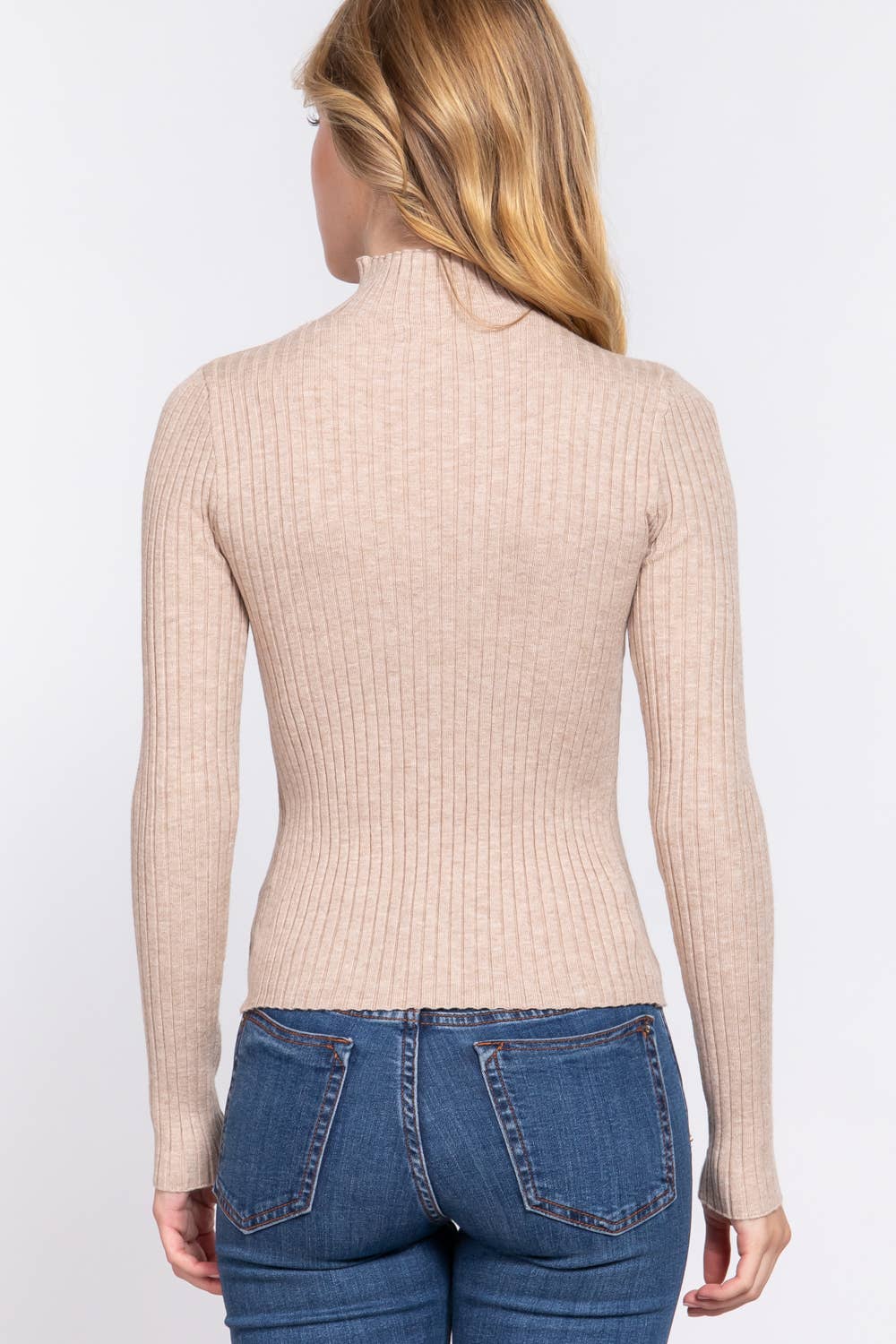 Fitted High-Neck Sweater — Linnea