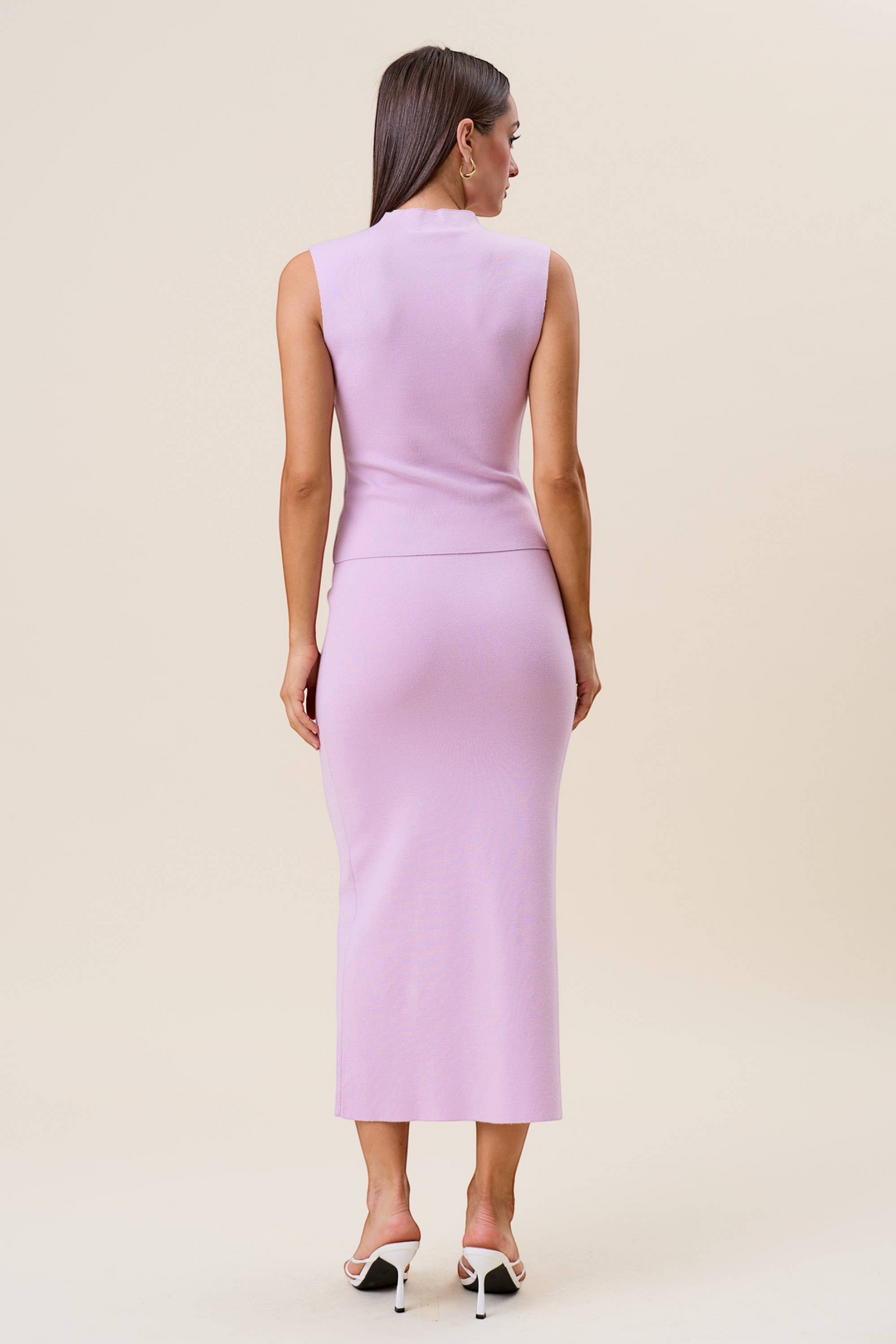 sculpted knit skirt set for women