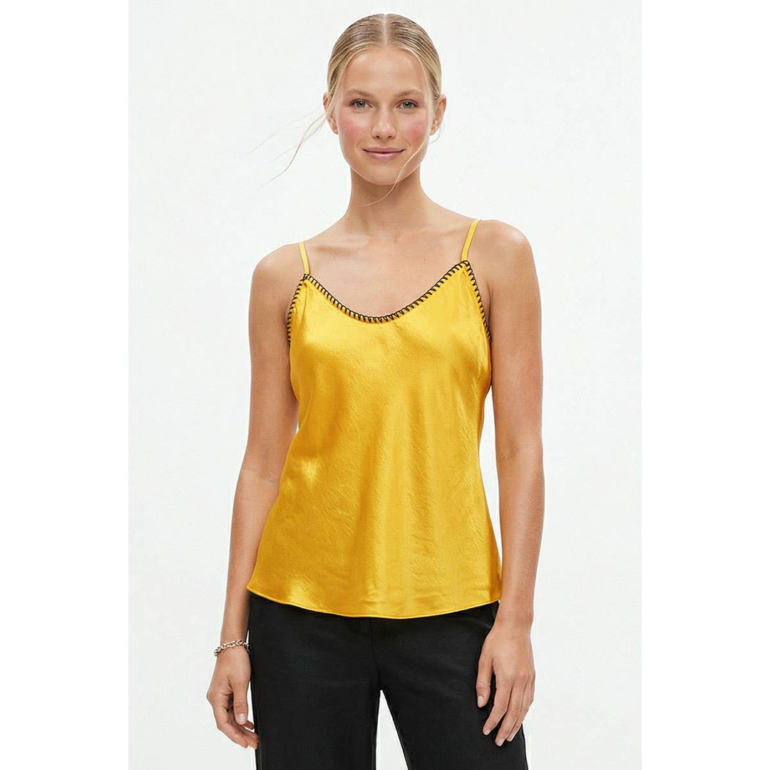 Whipstitch Satin Camisole — Yesenia