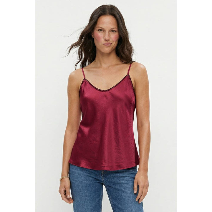 Whipstitch Satin Camisole — Yesenia