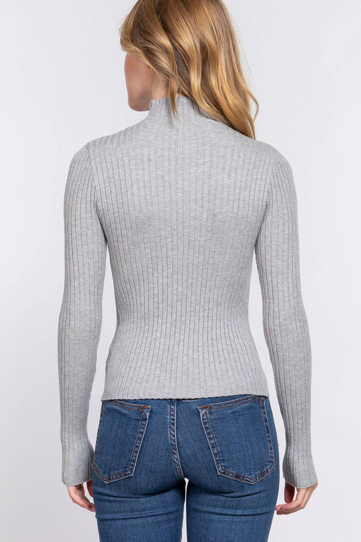 Fitted High-Neck Sweater — Linnea