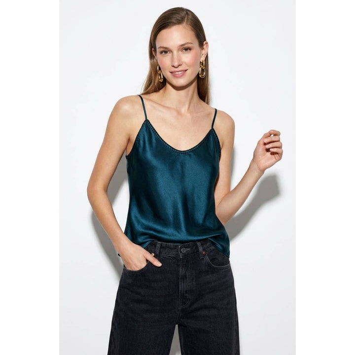 Whipstitch Satin Camisole — Yesenia