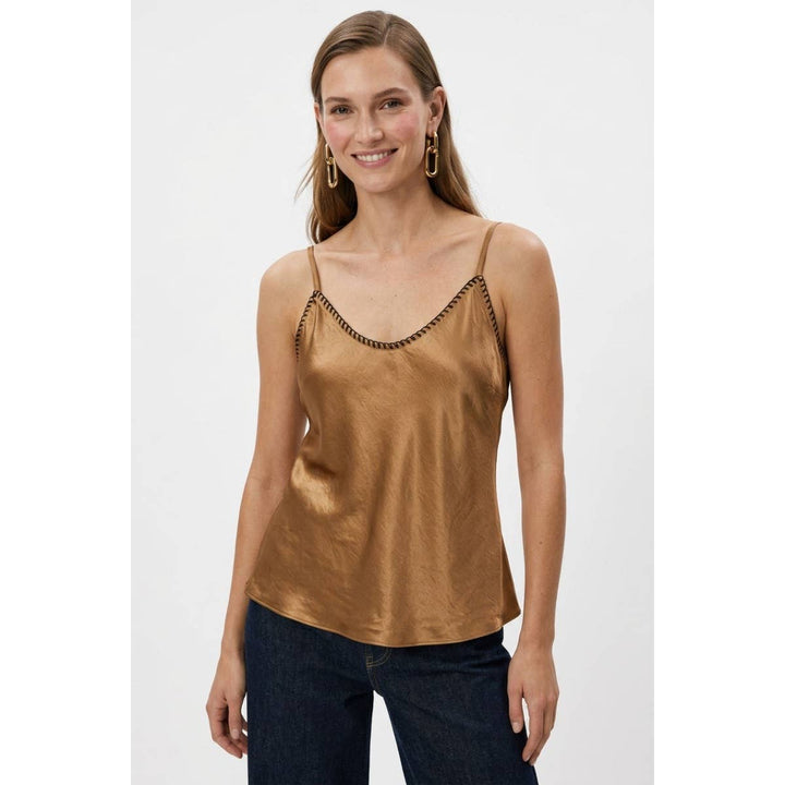 Whipstitch Satin Camisole — Yesenia