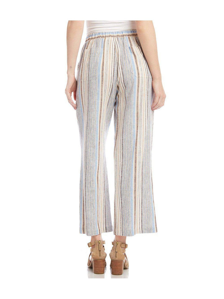 linen cropped wide-leg pant for women