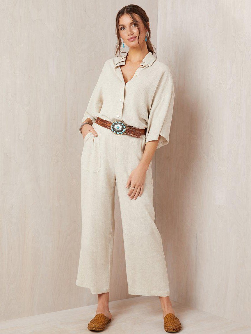 cropped wide-leg wide-leg pant for women