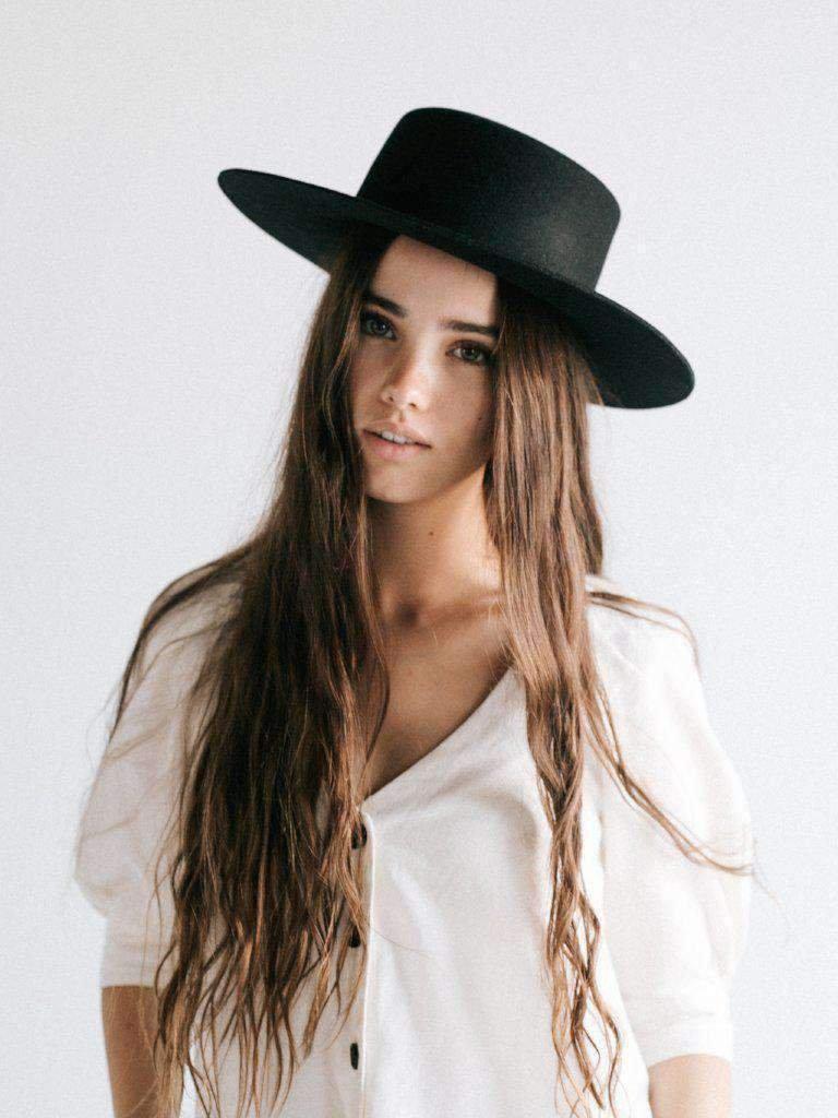 black rancher hat for women