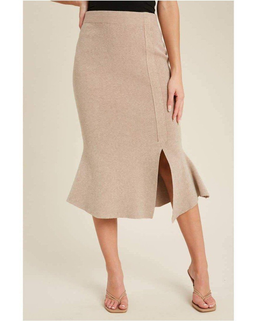black knit midi dress for women