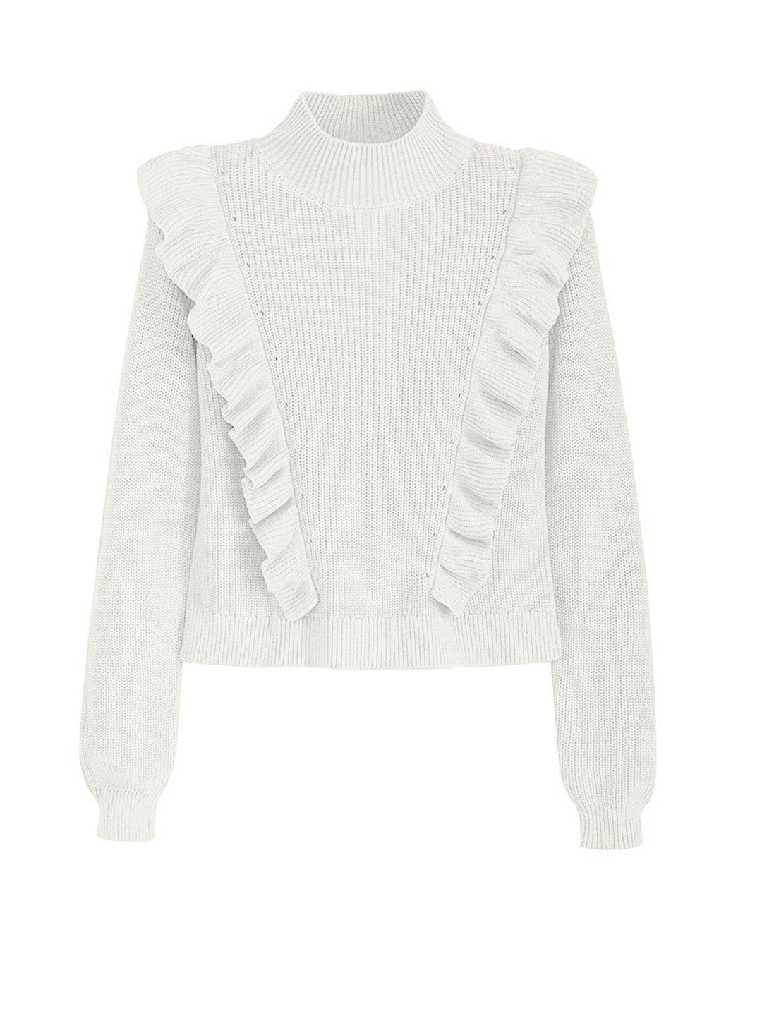 ruffle knit top for women