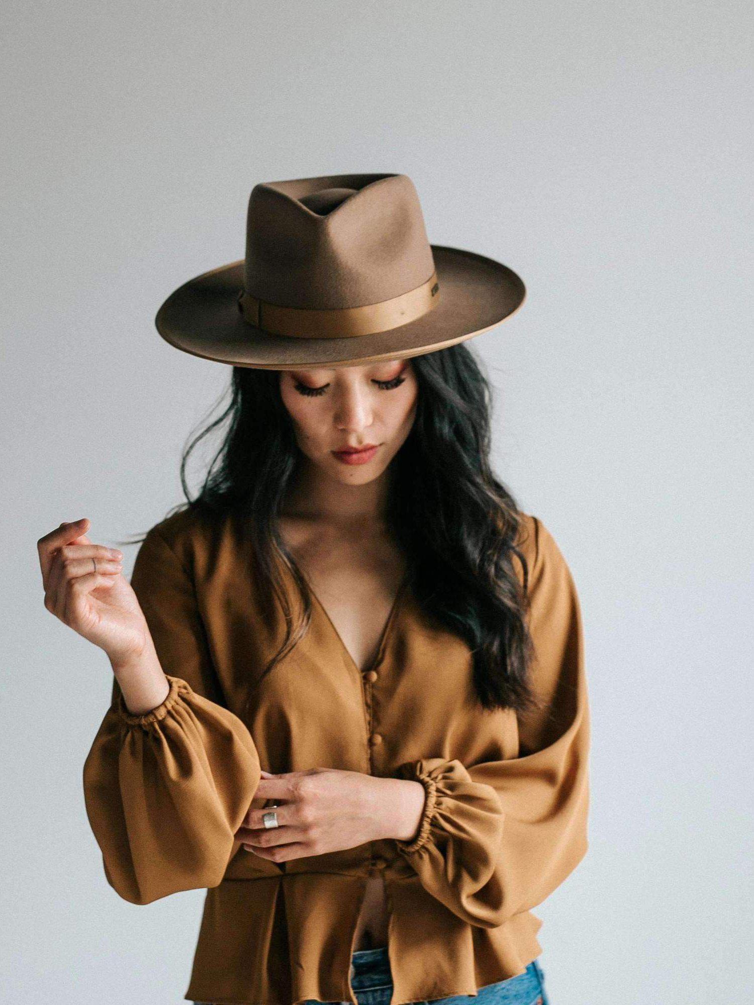 brown rancher hat for women