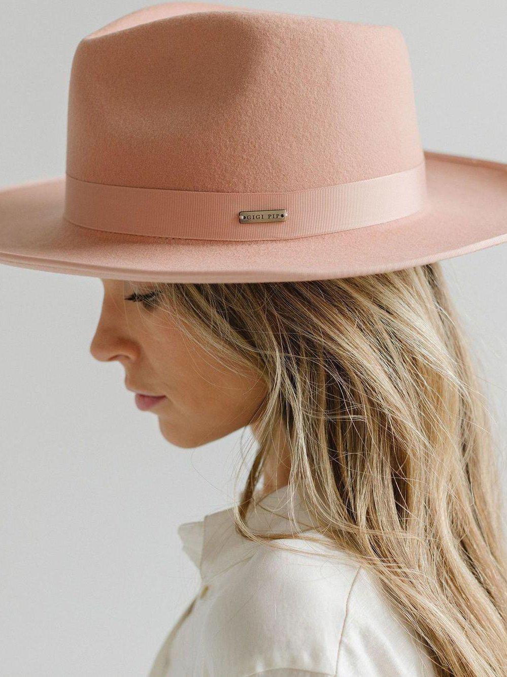 dusty pink rancher hat for women