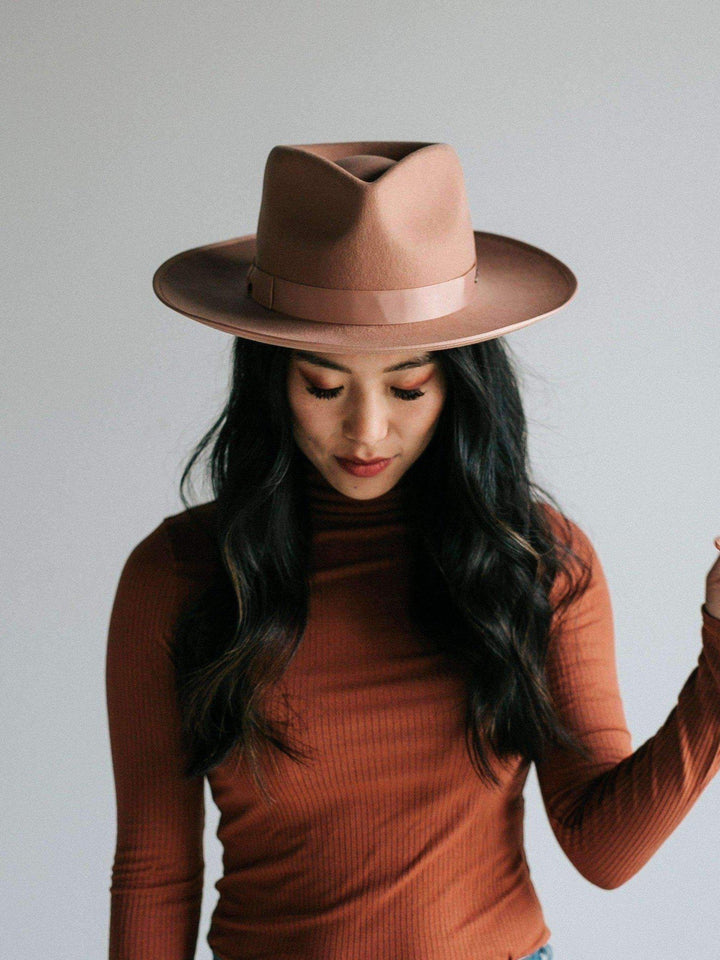 dusty pink rancher hat for women