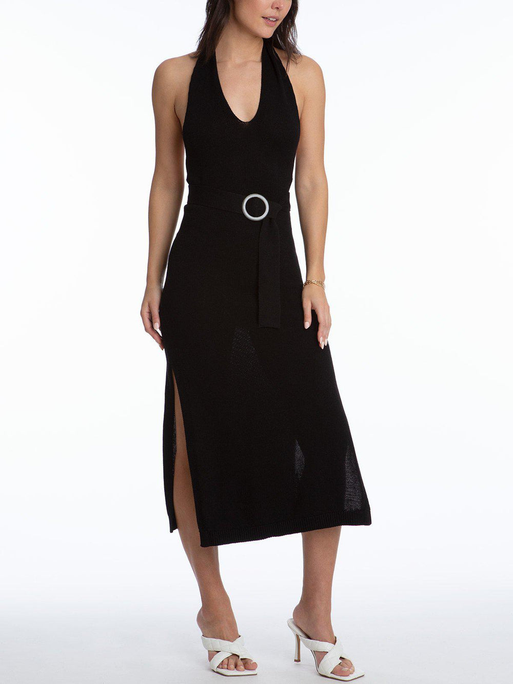 halter midi dress for women