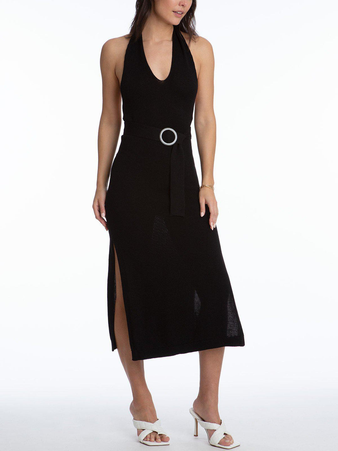 halter midi dress for women