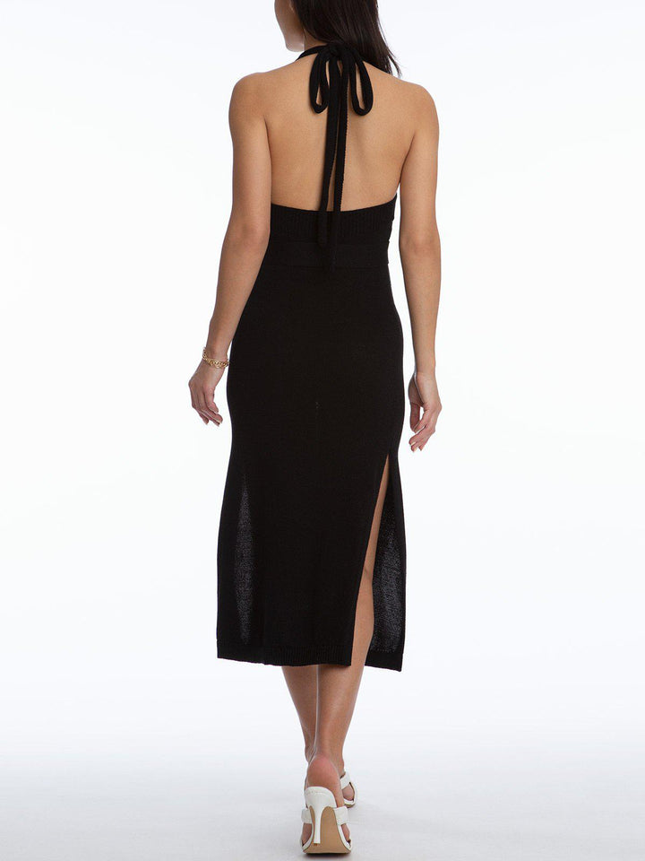 halter midi dress for women
