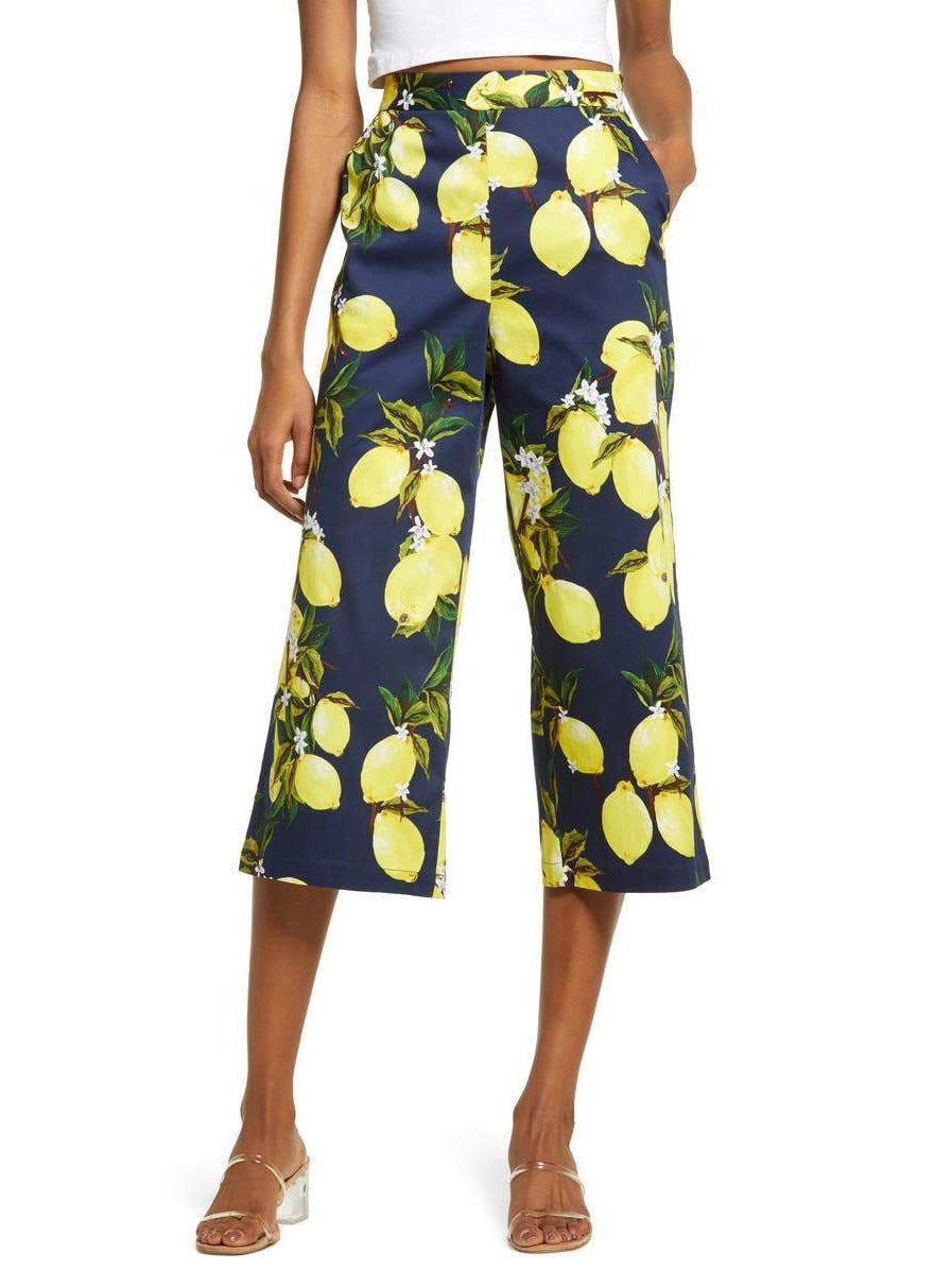 navy capri pant for women