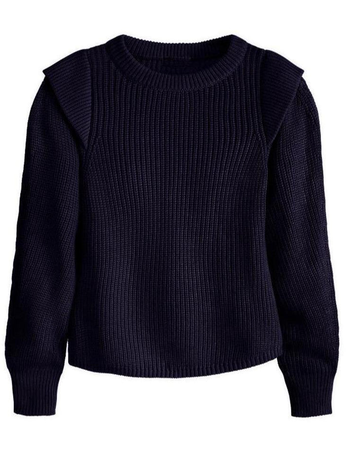 CAL JUNE The Sienne Knit Top in True Navy