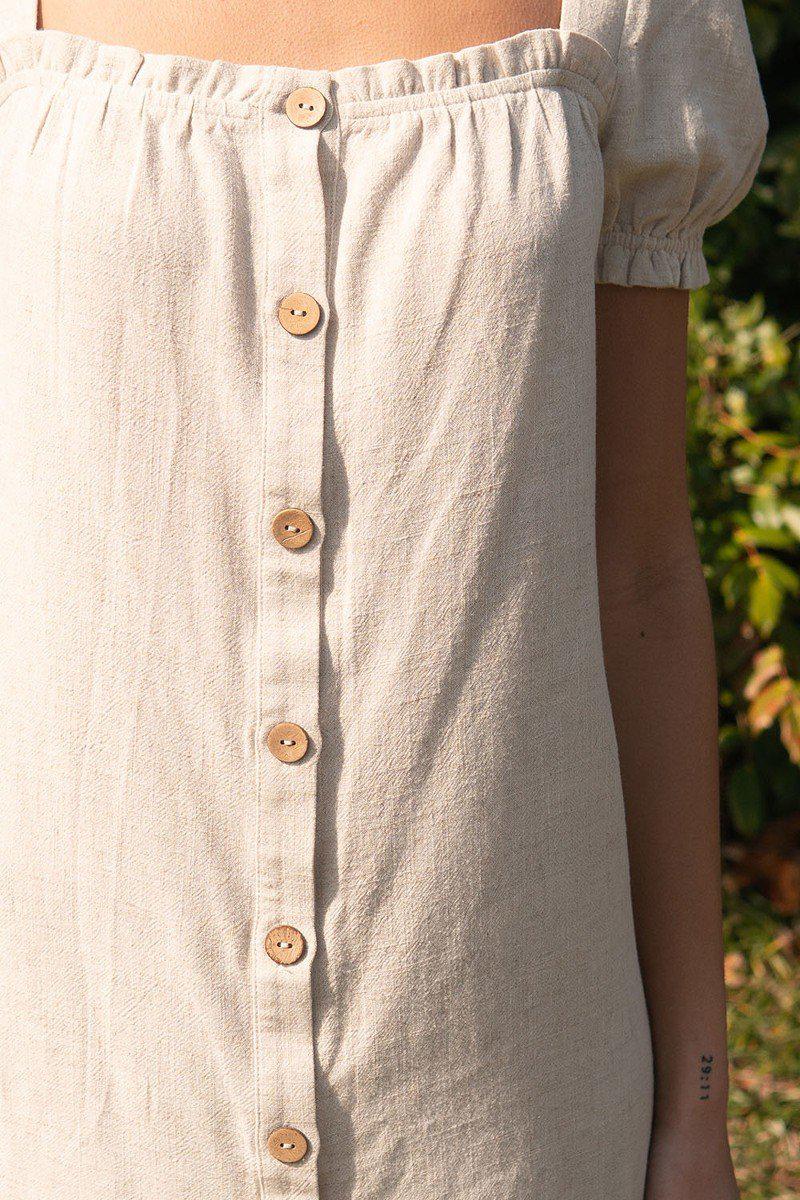 linen mini dress for women