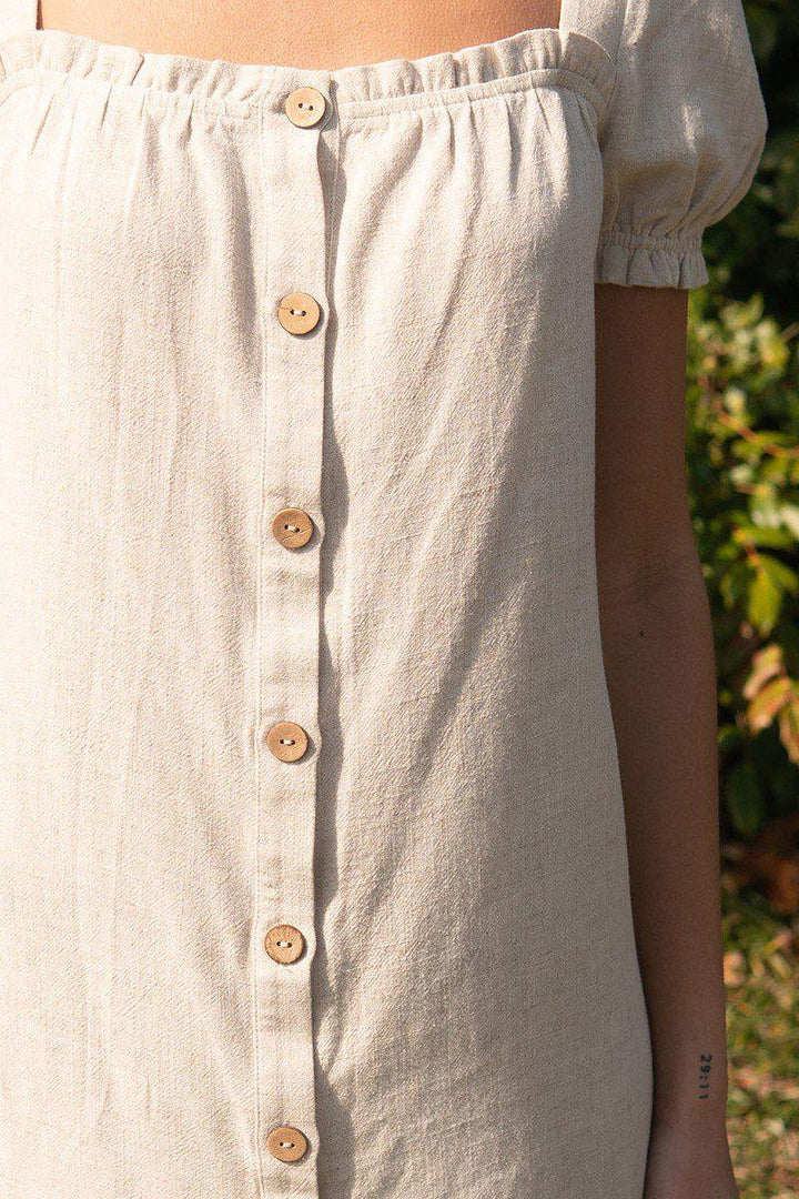 linen mini dress for women