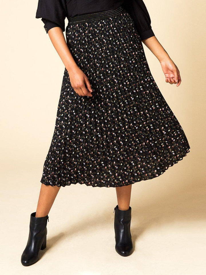 pleated midi dress for women
