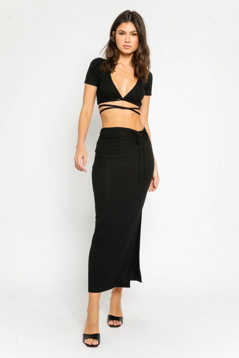 ribbed knit midi dress for women