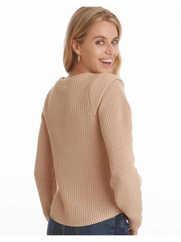 tan knit top for women
