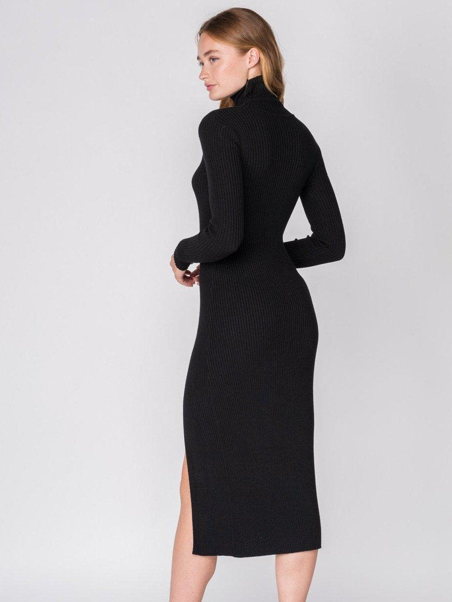 knit midi dress for women